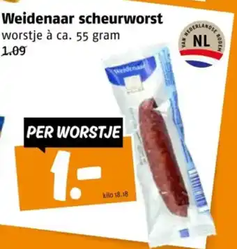 Poiesz Weidenaar scheurworst aanbieding