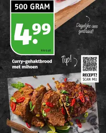 Poiesz Curry-gehaktbrood met mihoen aanbieding