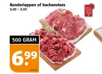 Poiesz Runderlappen of hacheevlees aanbieding