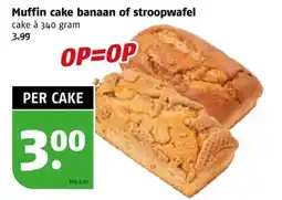 Poiesz Muffin cake banaan of stroopwafel aanbieding