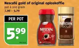 Poiesz Nescafé gold of original oploskoffie aanbieding