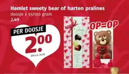 Poiesz Hamlet sweety bear of harten pralines aanbieding