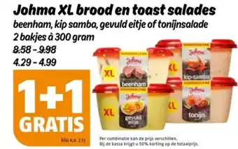 Poiesz Johma XL brood en toast salades aanbieding