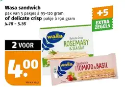 Poiesz Wasa sandwich of delicate crisp aanbieding