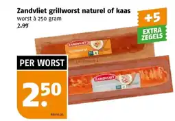 Poiesz Zandvliet grillworst naturel of kaas aanbieding