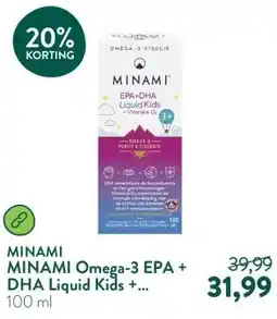 Holland & Barrett MINAMI Omega-3 EPA + DHA Liquid Kids + Vitamine D3 aanbieding