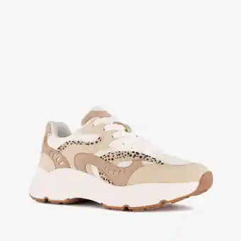 Scapino Blue Box dames dad sneakers beige wit aanbieding