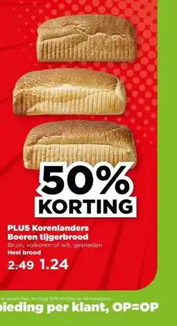 PLUS PLUS Korenlanders Boeren tijgerbrood aanbieding