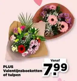 PLUS PLUS Valentijnsboeketten of tulpen aanbieding