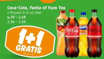 Poiesz Coca Cola Fanta of fuze tea aanbieding