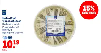 Makro Metro chef visdelicatessen aanbieding