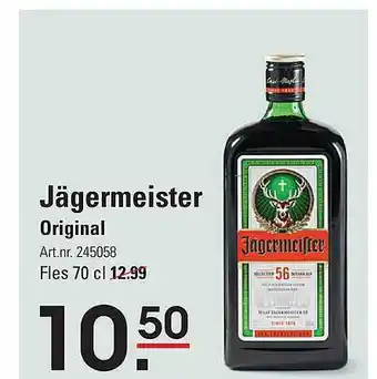 Sligro Jagermeister Original 70 cl aanbieding