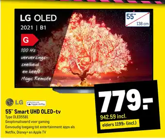 Makro 55" Smart UHD OLED-tv aanbieding