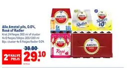 Makro Alle Amstel pils, 0.0%, Rosé of Radler aanbieding