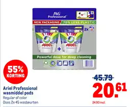 Makro Ariel Professional wasmiddel pods aanbieding