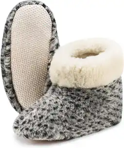 Amazon Unisex Puur Schapenwol Warm Wol Pantoffels Boots Schapenvacht OLE aanbieding