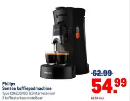 Makro Philips Senseo koffiepadmachine aanbieding