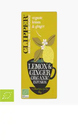 Flink Clipper Lemon & Ginger Organic Infusion 45g aanbieding