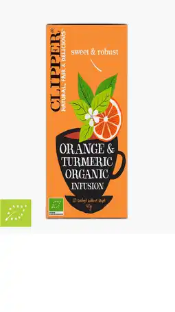 Flink Clipper Orange & Turmeric Organic Infusion 20St. 45g aanbieding