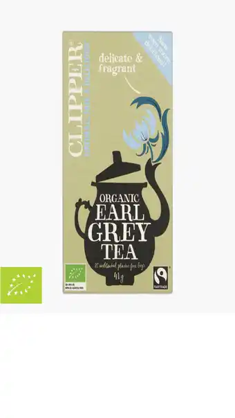 Flink Clipper Organic Earl Grey Tea 20St. 41g aanbieding