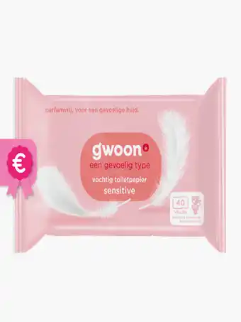 Flink G'woon Vochtig Toiletpapier Sensitive 40 St aanbieding