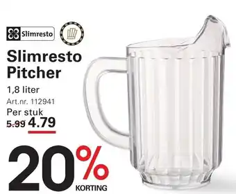 Sligro Slimresto Pitcher aanbieding