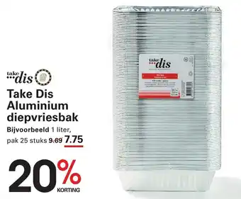 Sligro Take Dis Aluminium diepvriesbak aanbieding