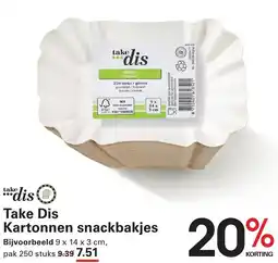 Sligro Take Dis Kartonnen snackbakjes aanbieding