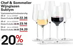 Sligro Chef & Sommelier Wijnglazen Sublym aanbieding