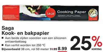 Sligro Saga Kook en bakpapier aanbieding