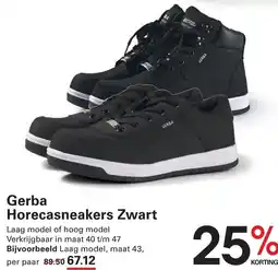 Sligro Gerba Horecasneakers Zwart aanbieding