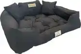 Bol.com KingDog - Hondenmand - Katten- en Hondenbed - Buitenmaat 55 x 45 - Maat S - Zwart aanbieding