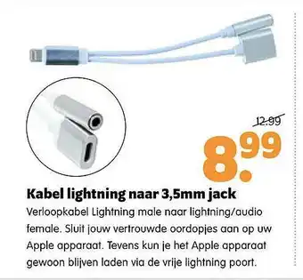 Plentyparts Kabel Lightning Naar 3,5mm Jack aanbieding