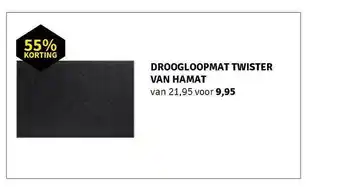 Nijhof Droogloopmat Twister Van Hamat 55% Korting aanbieding