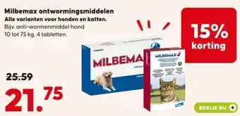 Pets Place Milbemax ontwormingsmiddelen aanbieding