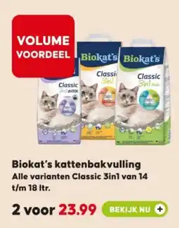 Pets Place Biokat's kattenbakvulling aanbieding