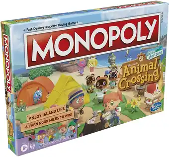 Amazon Monopoly Animal Crossing New Horizons Edition Board Game for Kids Ages 8 and Up, Fun Game to Play aanbieding