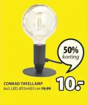 Jysk Conrad Tafellamp 50% Korting aanbieding