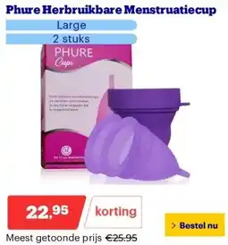 Bol.com Phure Herbruikbare Menstruatiecup aanbieding