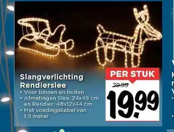 Vomar Voordeelmarkt Slangverlichting Rendierslee aanbieding