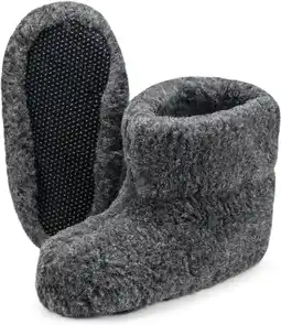 Amazon Unisex Puur Schapenwol Warm Wol Pantoffels Boots Schapenvacht OLE aanbieding