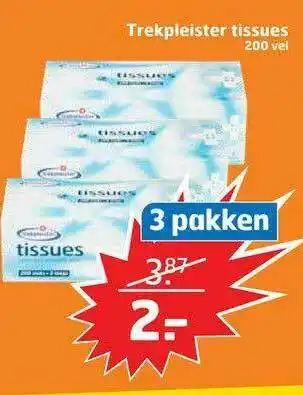 Trekpleister Trekpleister Tissues 200 Vel aanbieding