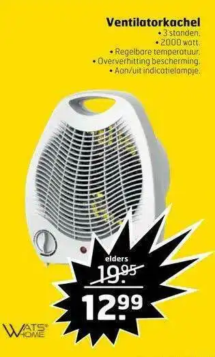 Trekpleister Ventilatorkachel aanbieding