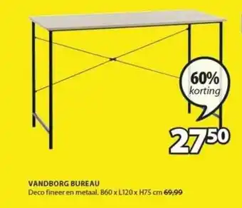 Jysk Vandborg Bureau 60% Korting aanbieding