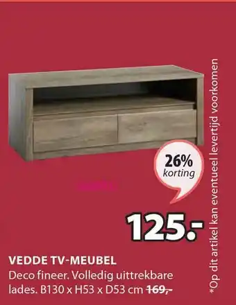 Jysk Vedde TV-Meubel 26% Korting aanbieding