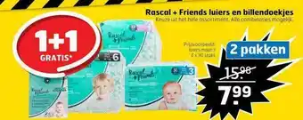 Trekpleister Rascal + Friends Luiers En Billendoekjes 1+1 Gratis aanbieding