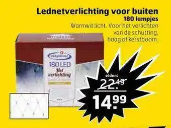 Trekpleister Lednetverlichting Voor Buiten 180 Lampjes aanbieding