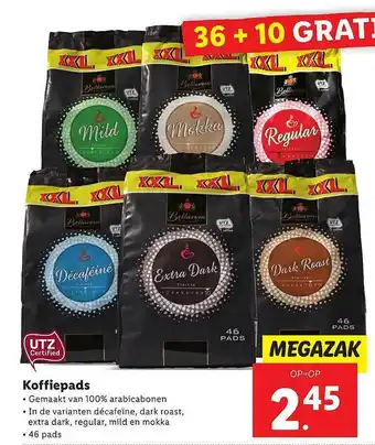 Lidl Bellarom Koffiepads aanbieding