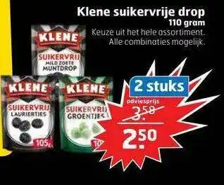 Trekpleister Klene Suikervrije Drop 110 Gram aanbieding