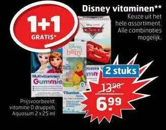 Trekpleister Disney Vitamine 1+1 Gratis aanbieding